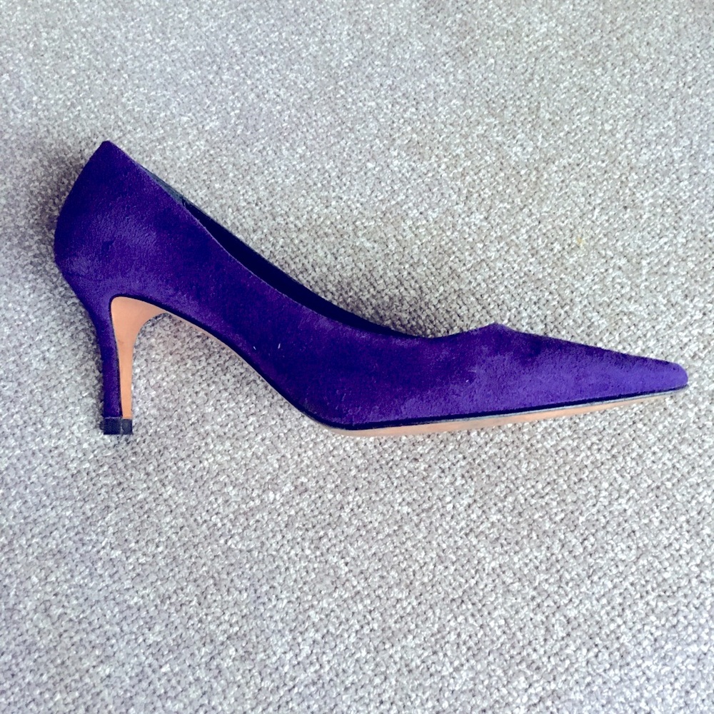 Something Bleu suede purple pumps made in Italy